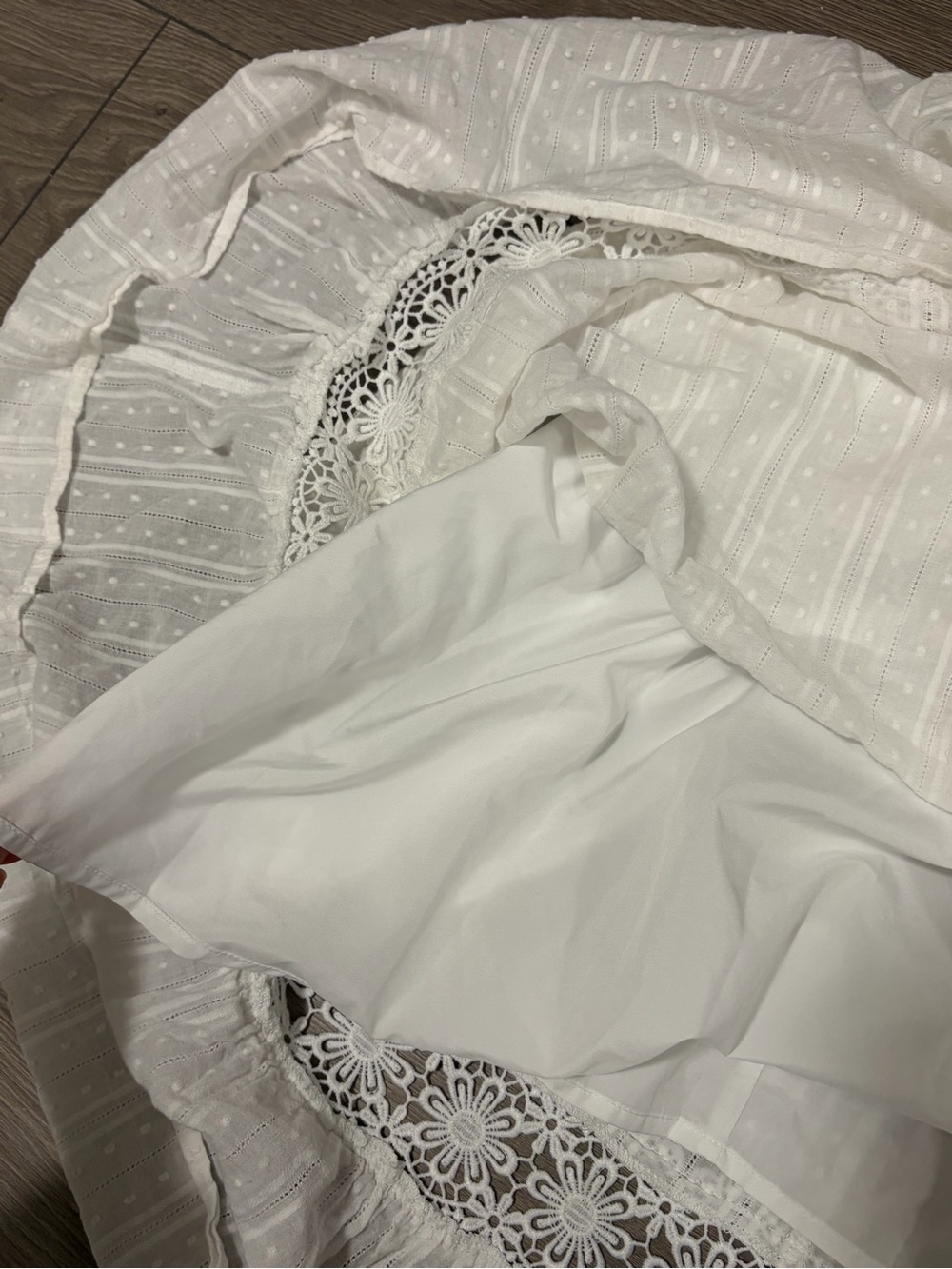 White Maxi Dress with Smocked Waist - Picture 5 of 5